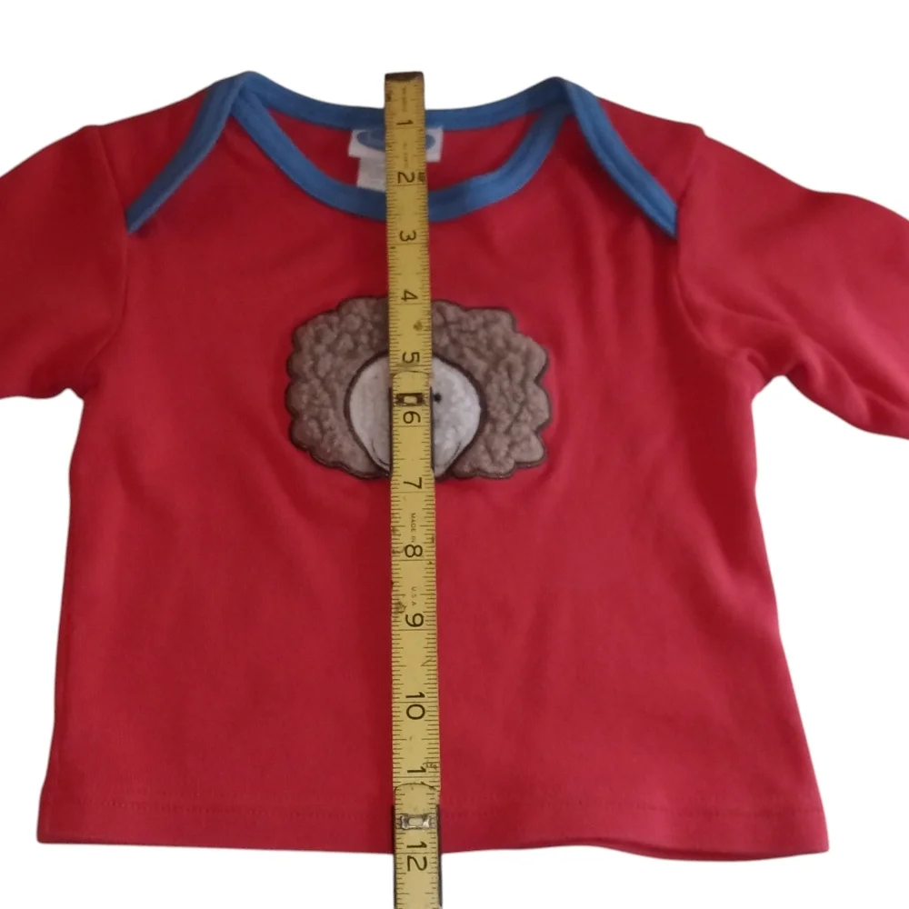 Bon Bébé Red and Blue 2-piece Baby Outfit with Lion Design Size 6-9 (19-26lbs)!